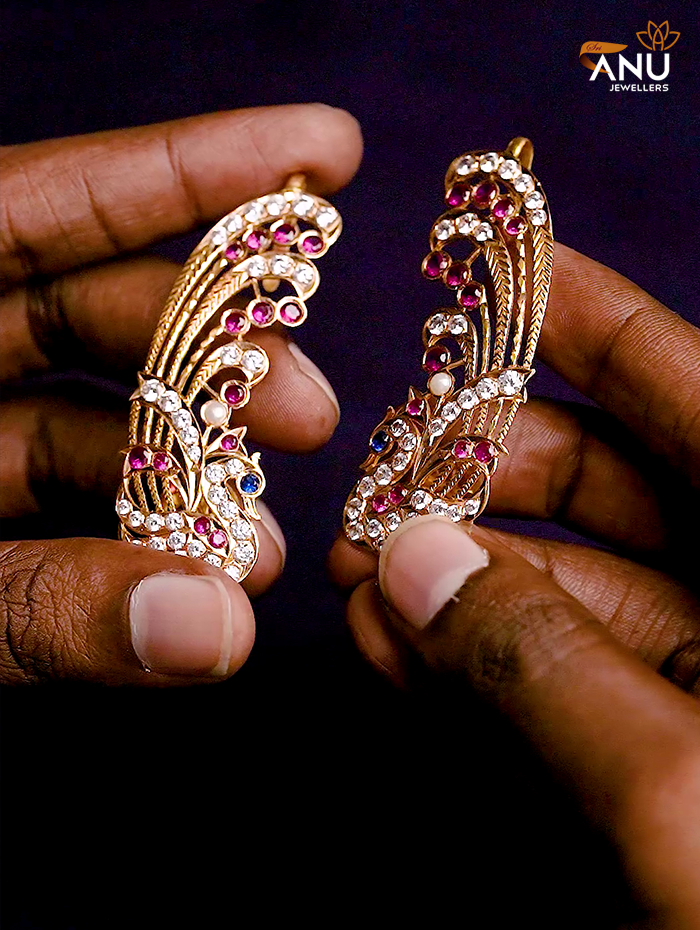 Peacock Feather Earcuff