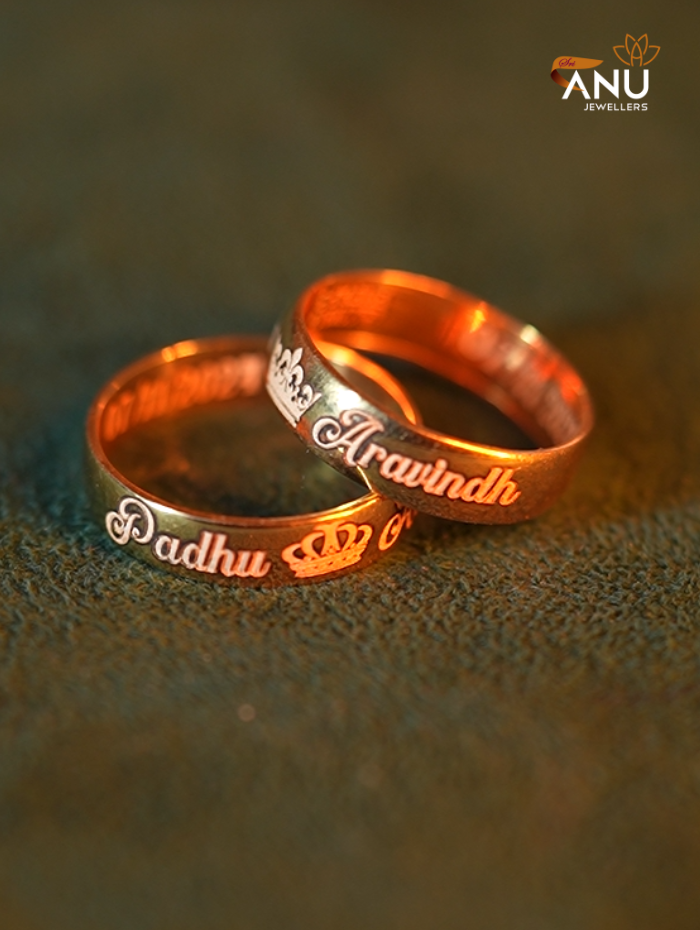 Crowned Love with Name Ring