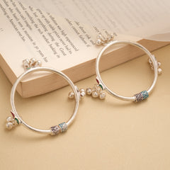 Dual Colour Enamel Muthu Silver Baby Thandai