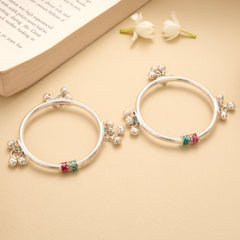 Fancy Dual Ball  Silver Baby Thandai