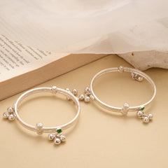 Majestic Heart Design Layered Silver Thandai