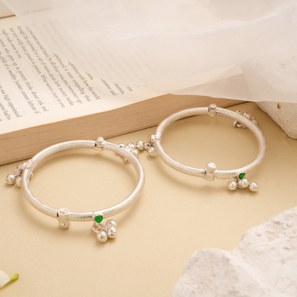 Fancy Heart Design Silver Thandai
