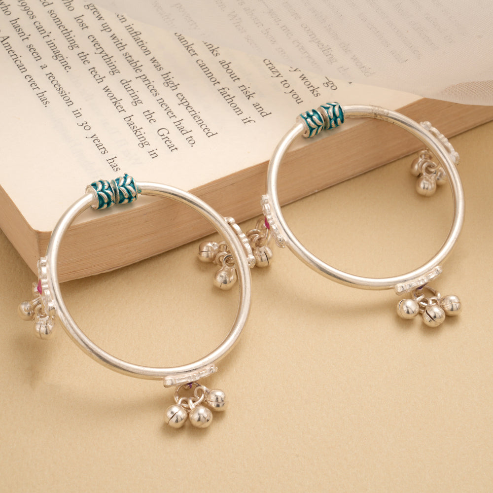 Beautiful Meenakari Silver Baby Thandai