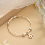 Stylish Design Drops Silver Baby Bangles