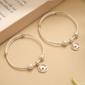 Stylish Design Drops Silver Baby Bangles