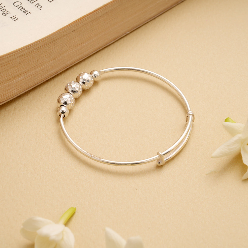 Cute Vibrant Ball Design Silver Baby Kappu