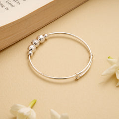 Cute Vibrant Ball Design Silver Baby Kappu