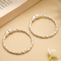 Sophisticated Twisted Silver Baby Bangle