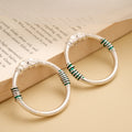 Regal Green Swirl Enamel Silver Baby Kappu