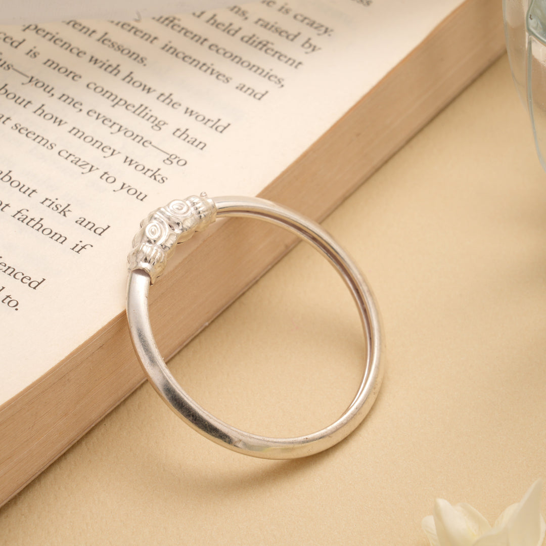 Traditional Thick Silver Baby Kada