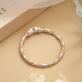 Fancy Twisted Silver Bangles