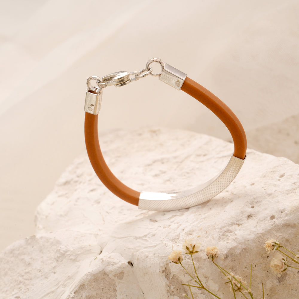 Stylish Silver Brown Silver Baby Bracelet