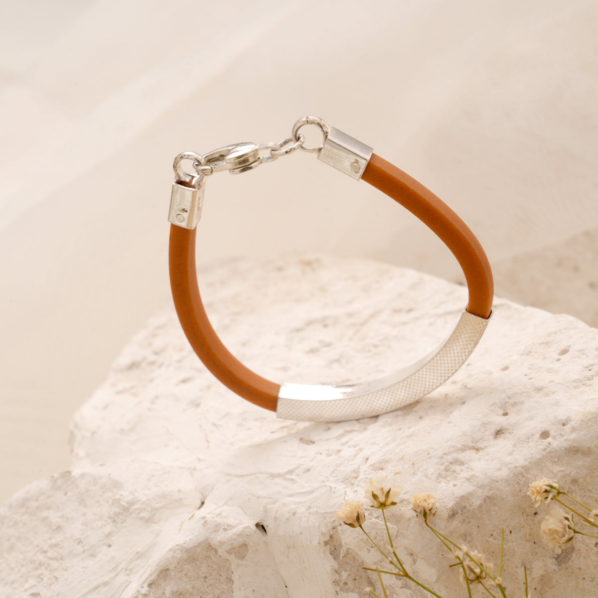 Stylish Silver Brown Silver Baby Bracelet