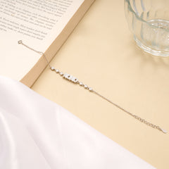 Minimalist Silver XOXO Charm Bracelet