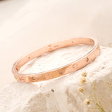 Minimal Stone Design Silver Rose Gold Bracelet