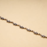 Antique Elephant Motif Link Silver Bracelet