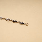 Antique Elephant Motif Link Silver Bracelet