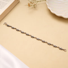 Antique Elephant Motif Link Silver Bracelet