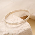 Classic Minimalist Plain Silver Bracelet