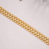 Elegant Golden Rolex Style Link Bracelet
