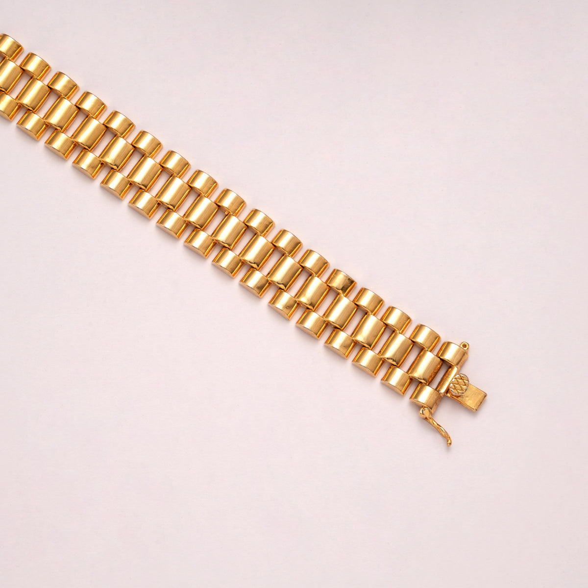 Elegant Golden Rolex Style Link Bracelet