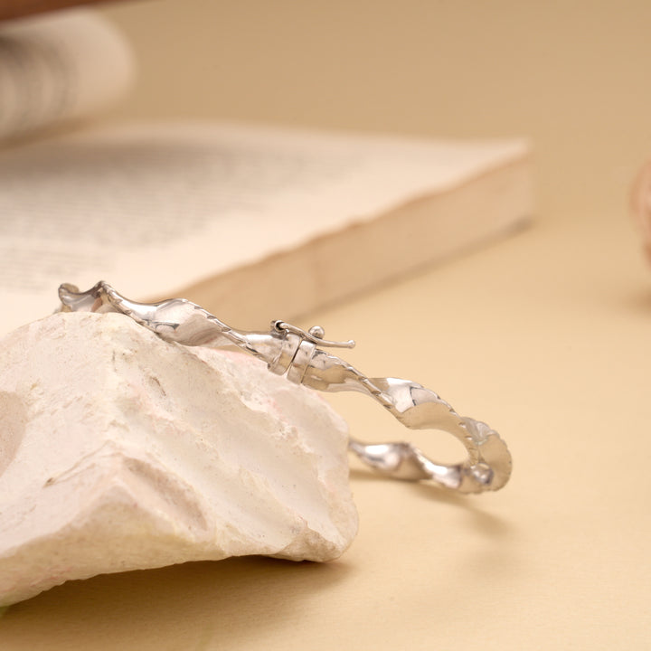 Ethnic Twisted Silver Kada