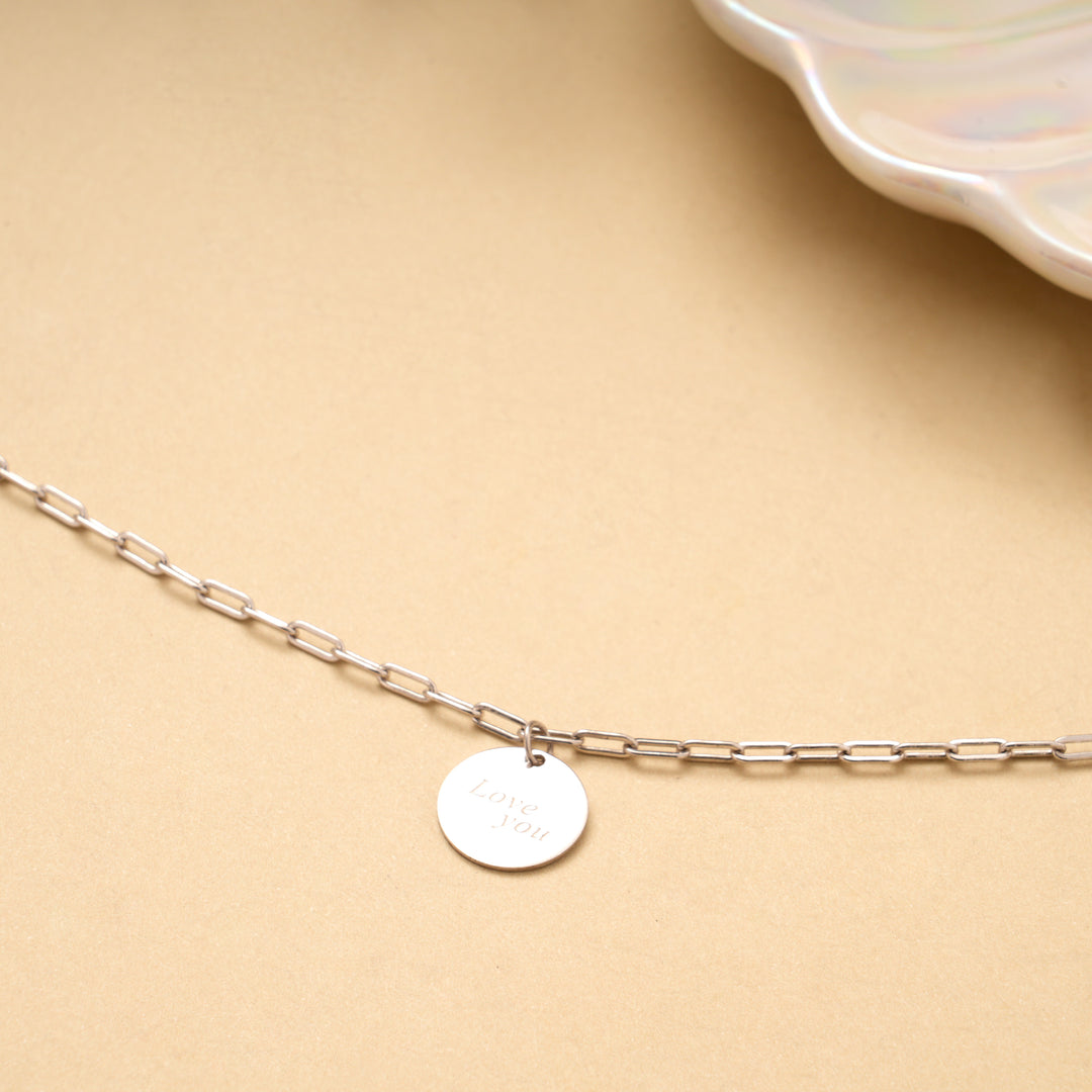 Fancy Link Design Coin Drops Silver Bracelet