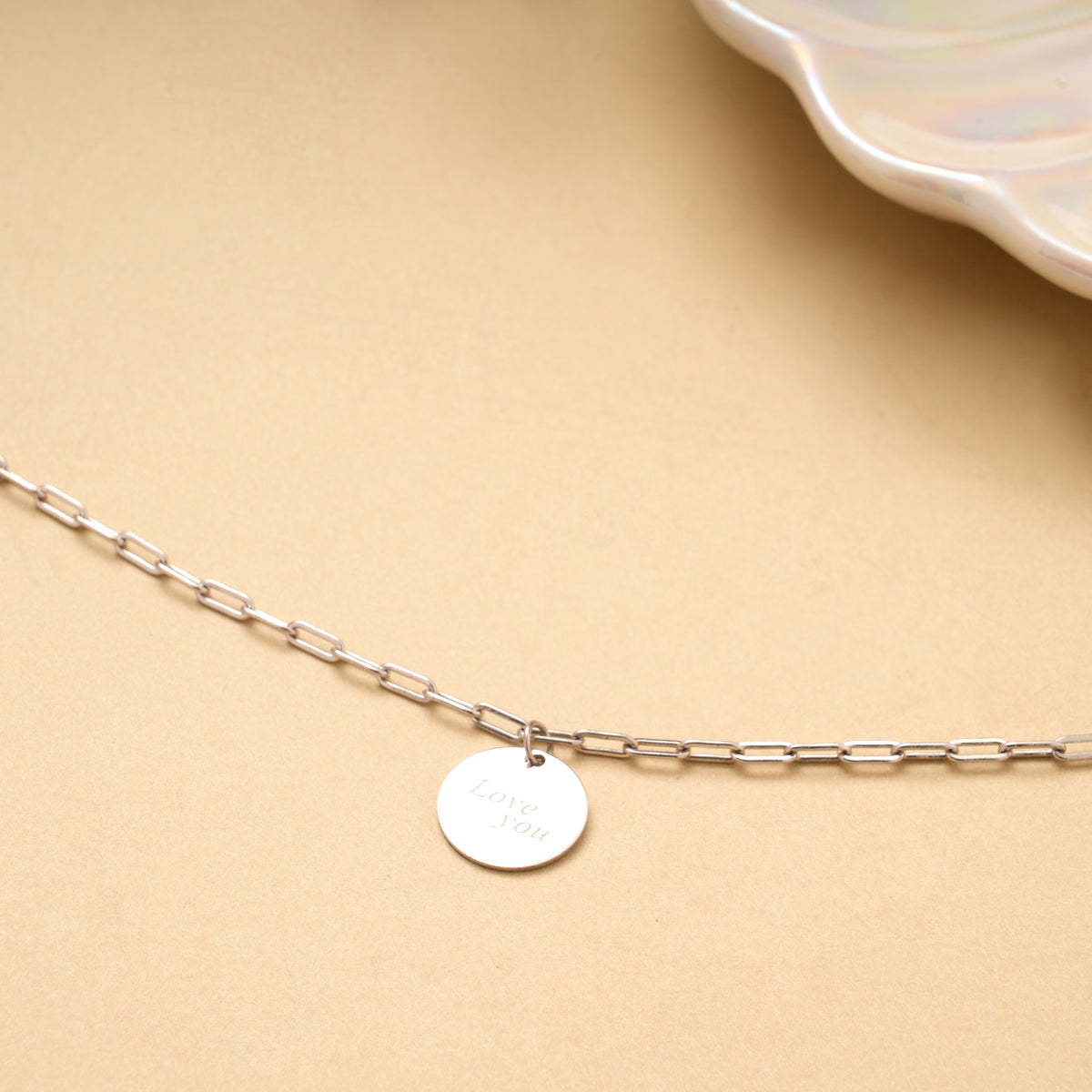 Fancy Link Design Coin Drops Silver Bracelet