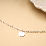 Fancy Link Design Coin Drops Silver Bracelet