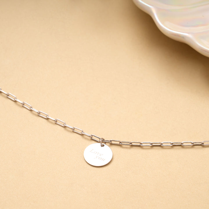 Fancy Link Design Coin Drops Silver Bracelet