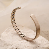 Vintage Half Cuban Link Silver Bracelet