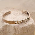 Vintage Half Cuban Link Silver Bracelet