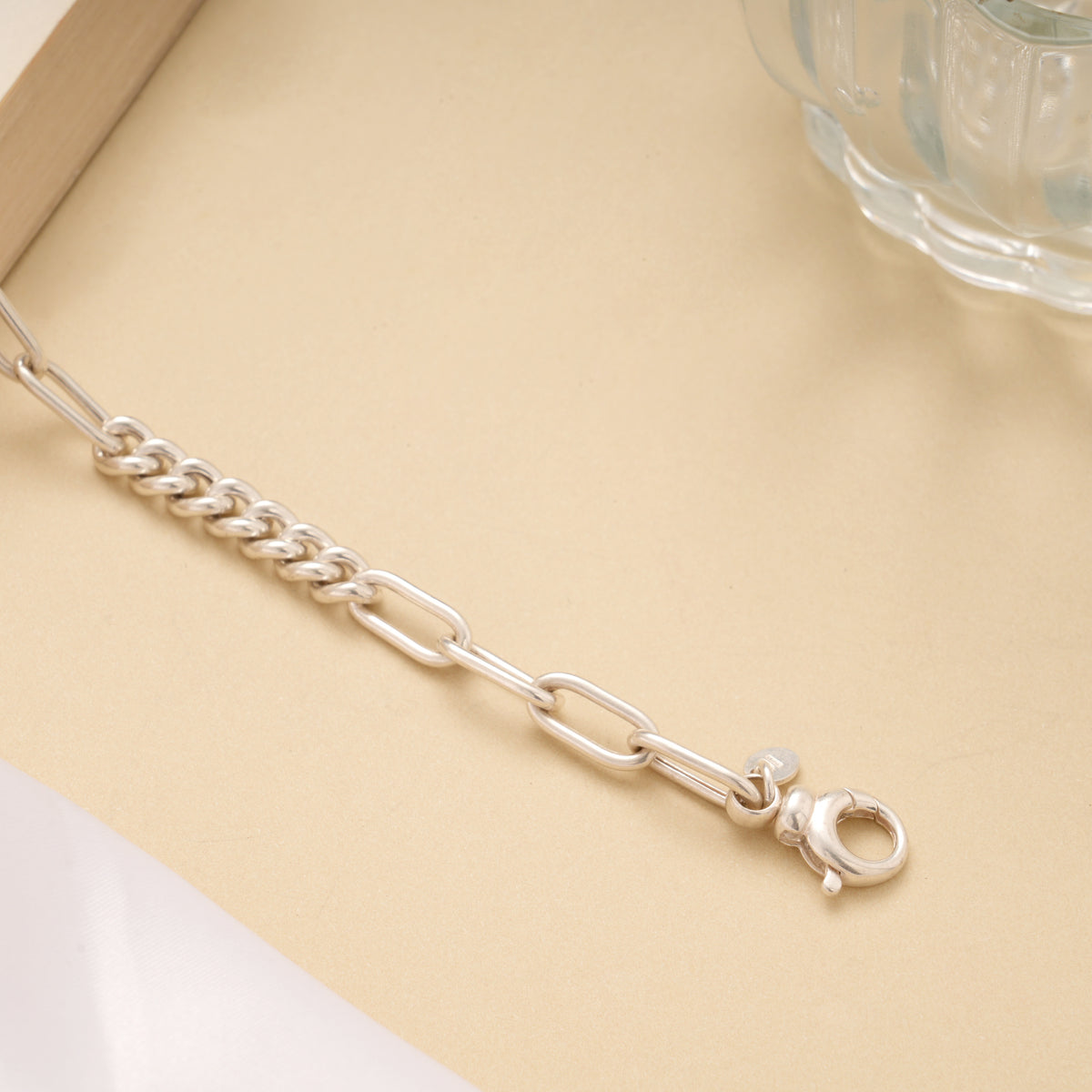 Sleek Cuban Link Silver Bracelet