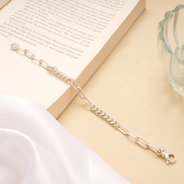 Sleek Cuban Link Silver Bracelet