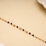 Golden Ball with Black Beads Bracelet