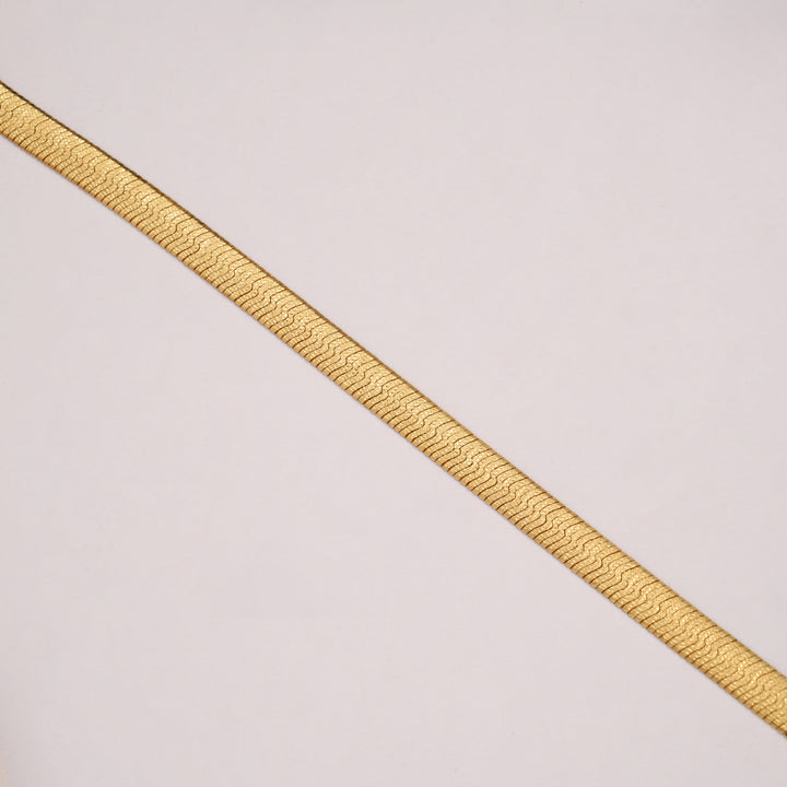 Minimalist Golden Flexible Flat Bracelet