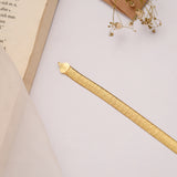 Minimalist Golden Flexible Flat Bracelet