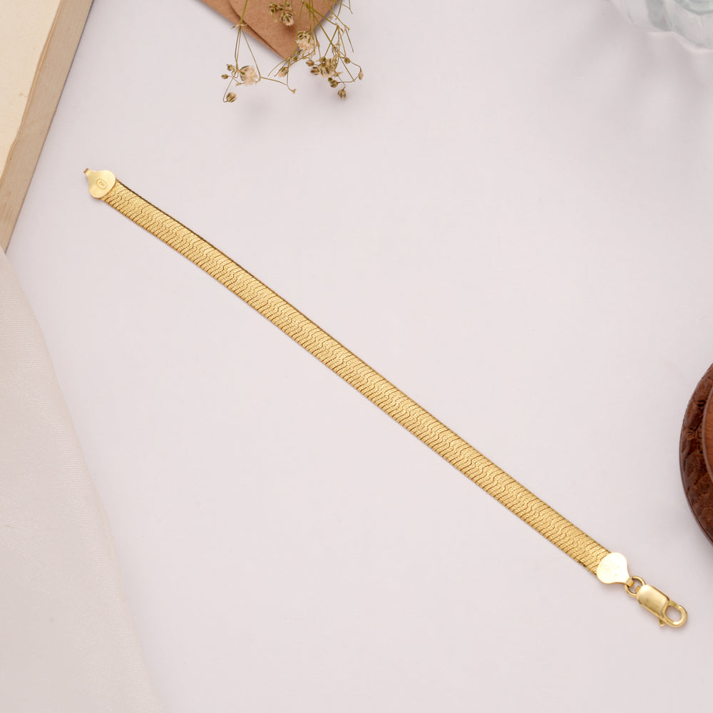 Minimalist Golden Flexible Flat Bracelet