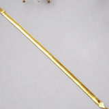 Sleek Shining Golden Flat Design Bracelet