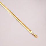 Sleek Shining Golden Flat Design Bracelet