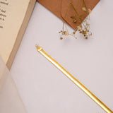 Sleek Shining Golden Flat Design Bracelet