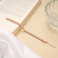 Minimal Multi Stone Silver Rose Golden Bracelet