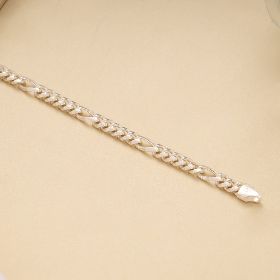 Stylish Cuban Link Silver Men’s Bracelet