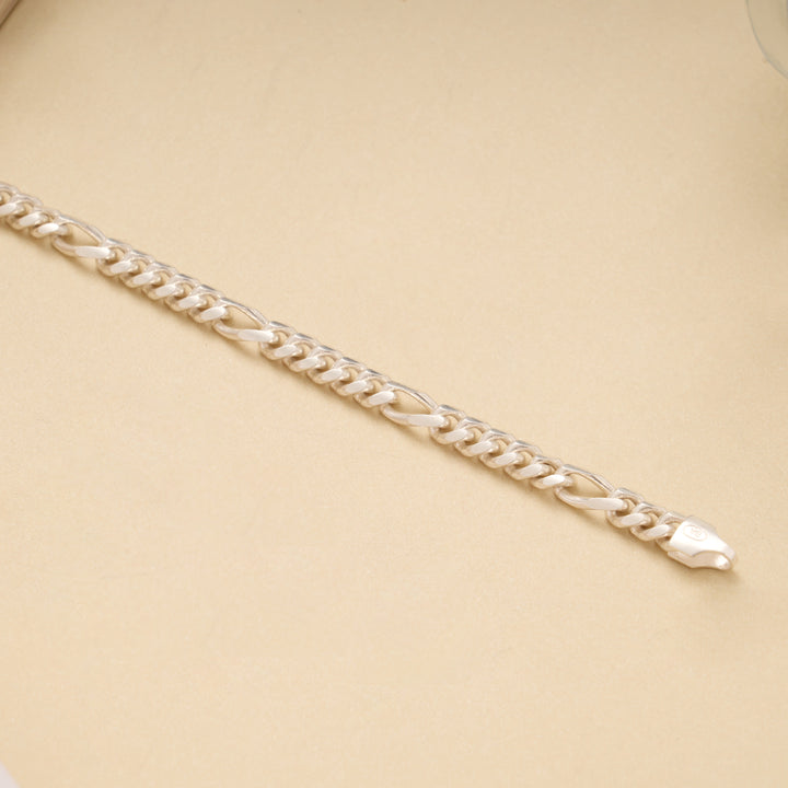 Stylish Cuban Link Silver Men’s Bracelet