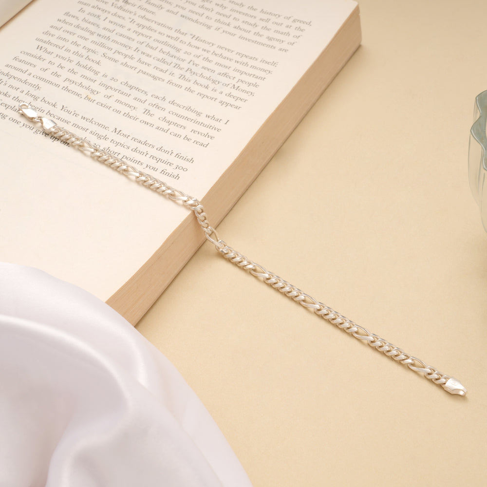 Stylish Cuban Link Silver Men’s Bracelet