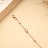 Modern Silver Beads Rose Bracelet