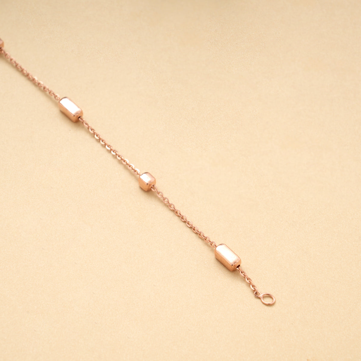 Modern Silver Beads Rose Bracelet