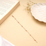 Modern Silver Beads Rose Bracelet