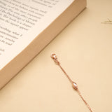 Trendy Tri Beads Silver Rose Gold Bracelet