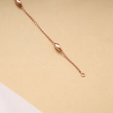 Trendy Tri Beads Silver Rose Gold Bracelet